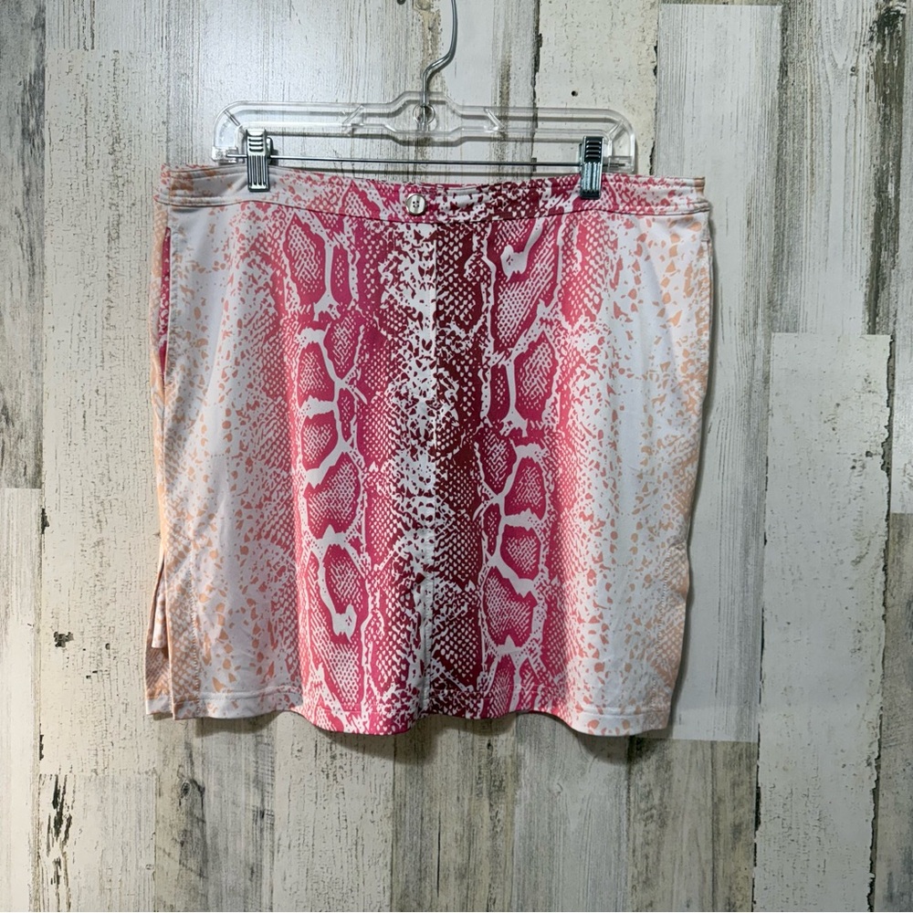 Pink and White Animal Print Golf Tennis Skirt